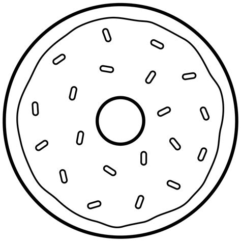 Printable Donut Coloring Pages