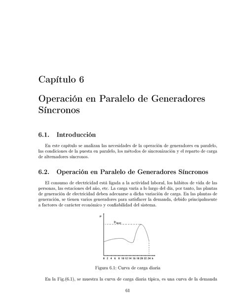 Cap Operaci N En Paralelo De Generadores S Ncronos