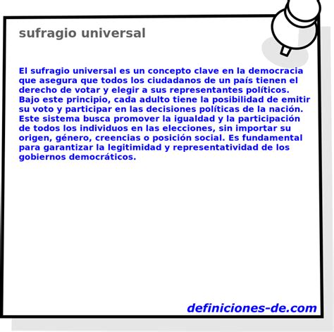Significado De Sufragio Universal