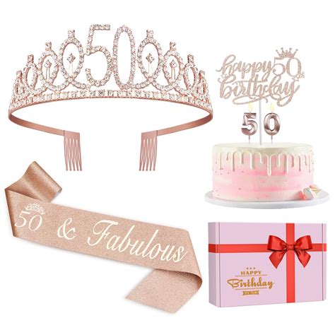 Buy 50th Birthday Gifts For Women Including 50th Birthday Crown Tiara