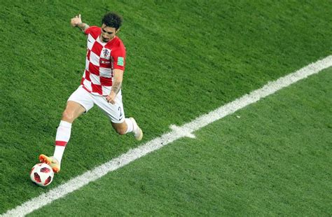 Sime Vrsaljko Of Croatia In Action During The Fifa World Cup