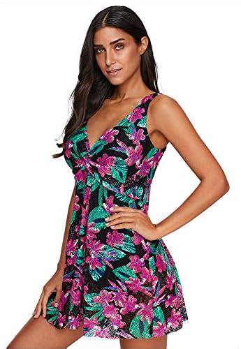 Damen Bikini Anzug Sexy Übergroßes Bikinikleid Mit V Ausschnitt Und
