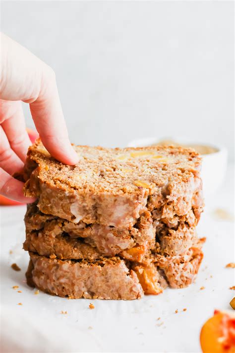Cinnamon Peach Bread Recipe Peach Bread Desserts Peach Desserts