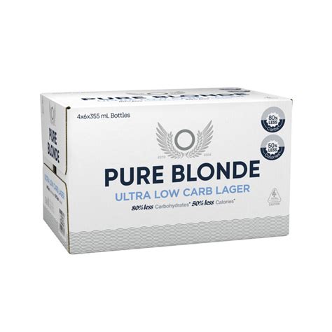 Buy Pure Blonde Bottle 355mL 24 Pack Coles