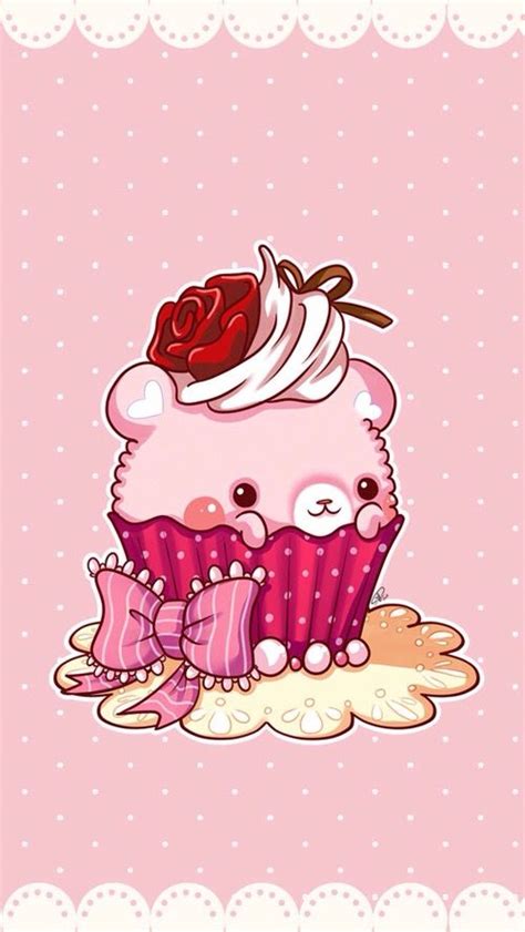 Cute Cartoon Cupcakes Wallpaper