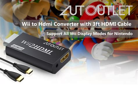 Autoutlet Wii To Hdmi Converter Wii2hdmi Wii Signal To Hdmi Support 720p 1080p 35mm Audio Hd