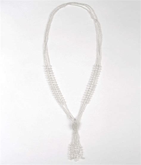 Daytrip Seed Bead Necklace Womens Jewelry In Clear Buckle