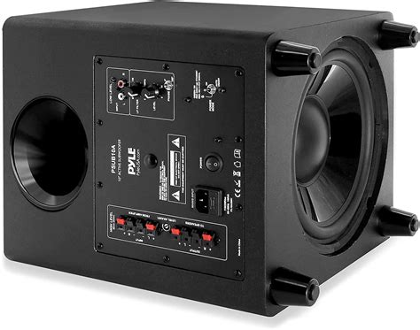 Pyle Active Down Firing Subwoofer 10 Inches Ported Design With High To Low Input Level