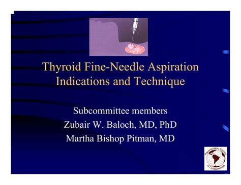 Thyroid Fine-Needle Aspiration Indications and Technique