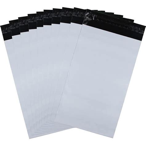 10 Enveloppes Plastique Blanches Opaques Pochettes d Expéditions 20 x