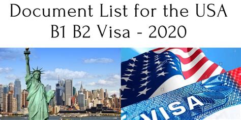 Document Checklist For Usa B1 B2 Visitor Visa 2021