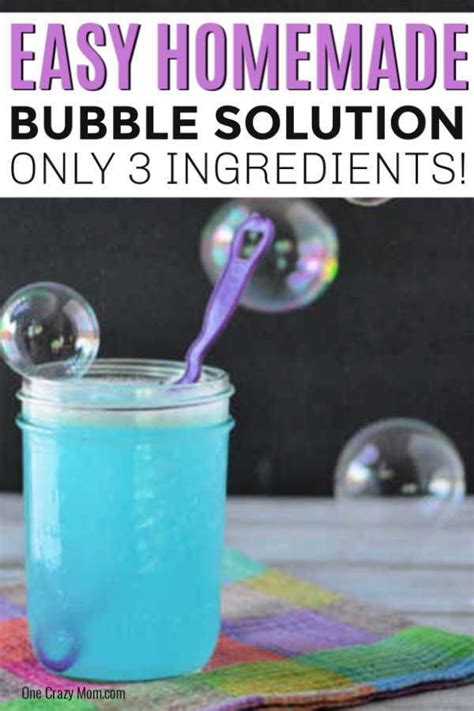 Easy Homemade Bubbles Solution Diy Recipe Homemade Bubble Solution