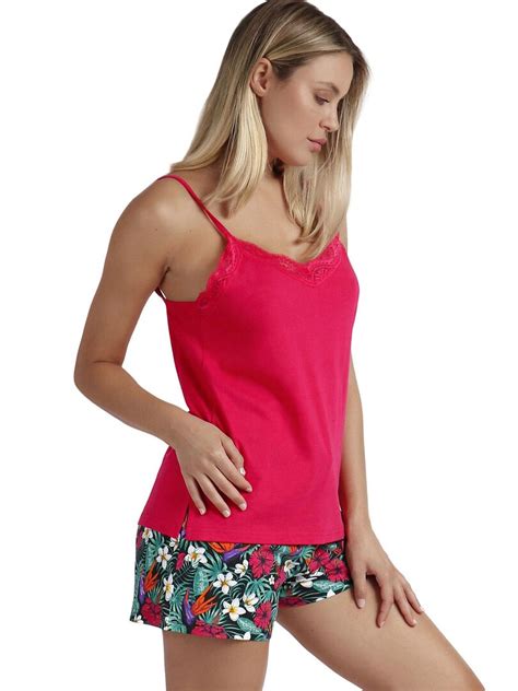 Pyjama Short Caraco Welcome To The Jungle Rose Fushia Kiabi 3672€