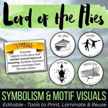 Lord of the Flies Symbolism Visuals for the conch, Piggy's glasses, the ...