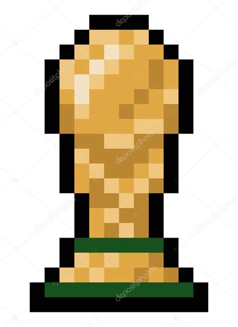 Pixel Copa Del Mundo Aislado Vector De 8 Bits 2024