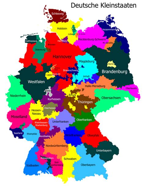 Germany Reorganized In Small States Rimaginarymaps