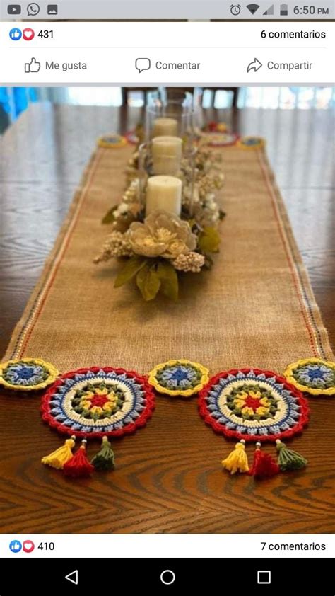 Pin By Analia Faulkner On Accesorios Crochet Table Runner Crochet