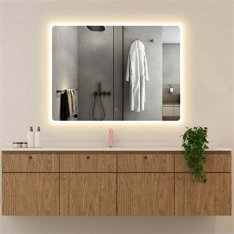 800x600mm Explosion Proof Led Bathroom Mirror With Touch Sensor