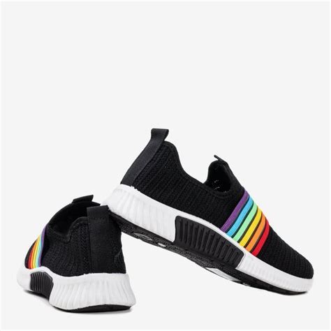 Wielokolorowe Sportowe Buty Damskie Typu Slip On Rainbow Obuwie