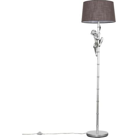 Metallic Silver Hanging Monkey Floor Lamp Animal Light Dark Grey A8942