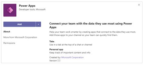 Pasang Aplikasi Peribadi Power Apps Dalam Teams Power Apps