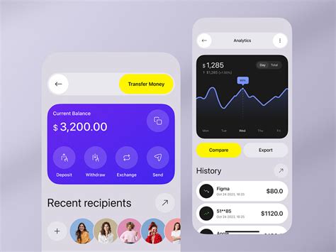 Sendpal Mobile Banking App Ui Exploraiton By Vlad Tyzun For Radiant