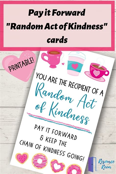 Printable Cards Printables Random Ts Kindness Challenge Teacher