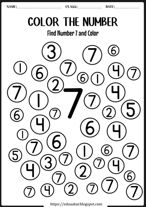 Kindergarten numbers and counting worksheets – Artofit