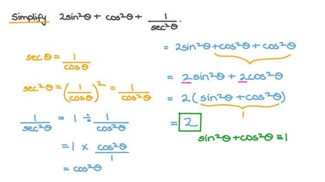 Lesson Simplifying Trigonometric Expressions Using Trigonometric