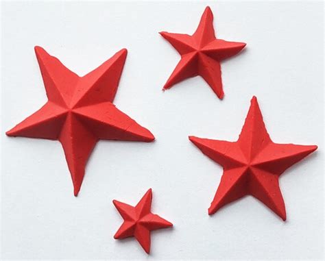 Fondant Stars Cake Toppers A Set Of Edible Stars For A Cake Etsy