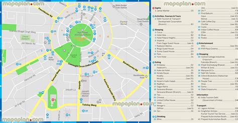 Delhi Map Connaught Place Delhi Main District And Neighbourhood