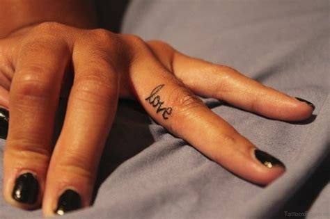 52 Inspiring Love Tattoos On Fingers Tattoo Designs