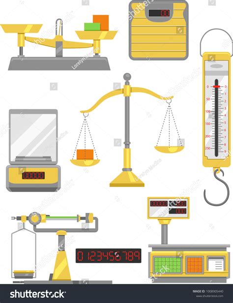 Illustration Different Tools Measuring Mass Like Vetor Stock Livre De Direitos 1008905440