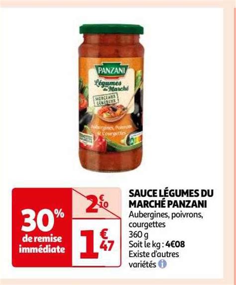 Promo Sauce Légumes Du Marché Panzani chez Auchan iCatalogue fr