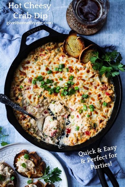 Hot Cheesy Crab Dip Give It Some Thyme