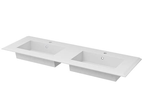 Mobile Bagno Lux L Cm Sospeso Con Cassetti E Lavabo Unitop Doppia