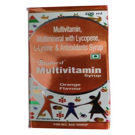 Multivitamin Multimineral Lycopene L Lysine Antioxidant Syrup