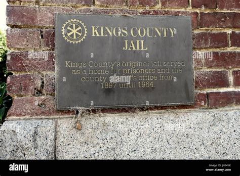 Download This Stock Image Historic Kings County Jail Placard With