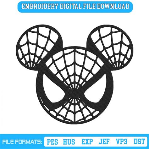Spider Mickey Mouse Embroidery Designs File Disney Machine Inspire
