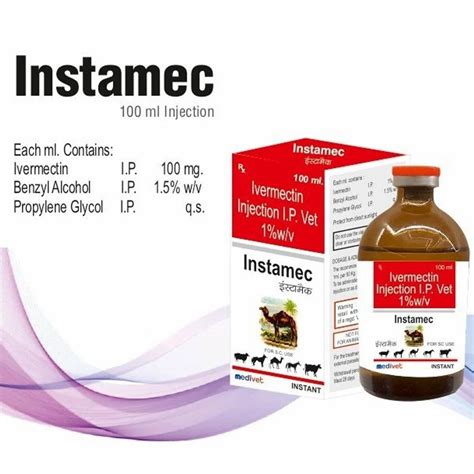 100ml Instamec Ivermectin Injection IP Vet At Rs 200 Bottle