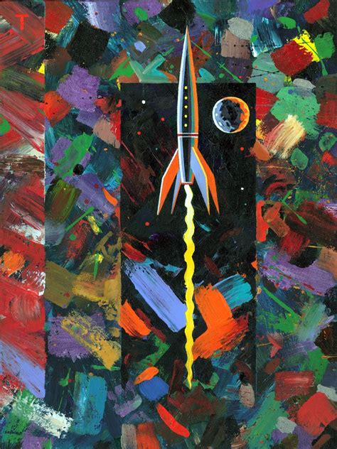 images  rocket paintings  pinterest mars poster