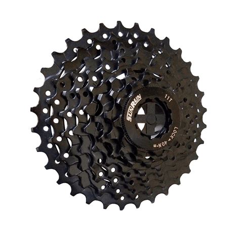 Cassete 8v Catraca Pinhão K7 Sunrun 11 32 Preto Compatível Shimano