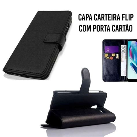 Capinha Carteira Em Couro Sint Tico Coloridas E Pretas Motorola