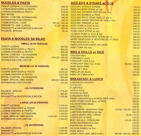 Buddys Menu Menu For Buddys Ortigas Pasig City Zomato Philippines
