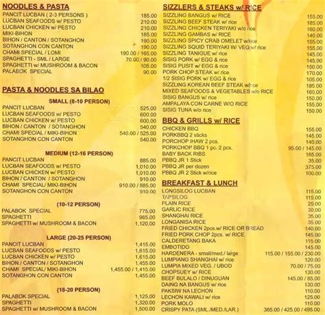 Buddy's Menu, Menu for Buddy's, Ortigas, Pasig City - Zomato Philippines