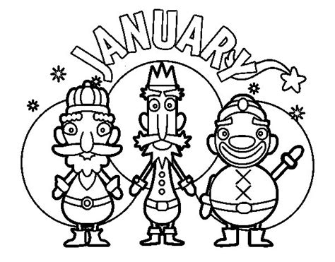 January Coloring Page