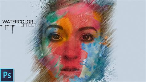 Watercolor Portrait Effect Photoshop Tutorial Youtube