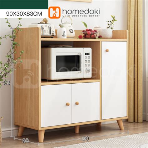 Homedoki Bufet Rak Dapur Rak Multifungsi Kitchen Cabinet Lemari