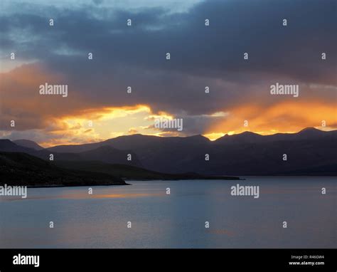 Sunset, Loch Eriboll, Scotland Stock Photo - Alamy