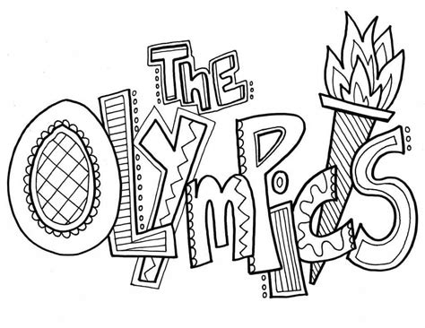 Free Printable Olympic Coloring Pages